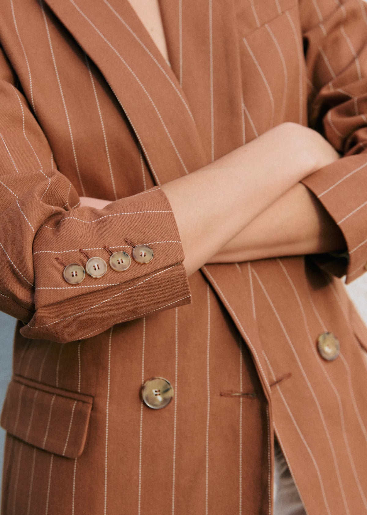 Veste Christie - Rayures Tennis Choco Crème
