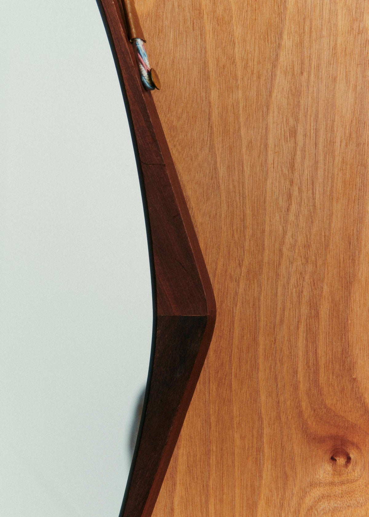Miroir losange vintage en teck - Teck