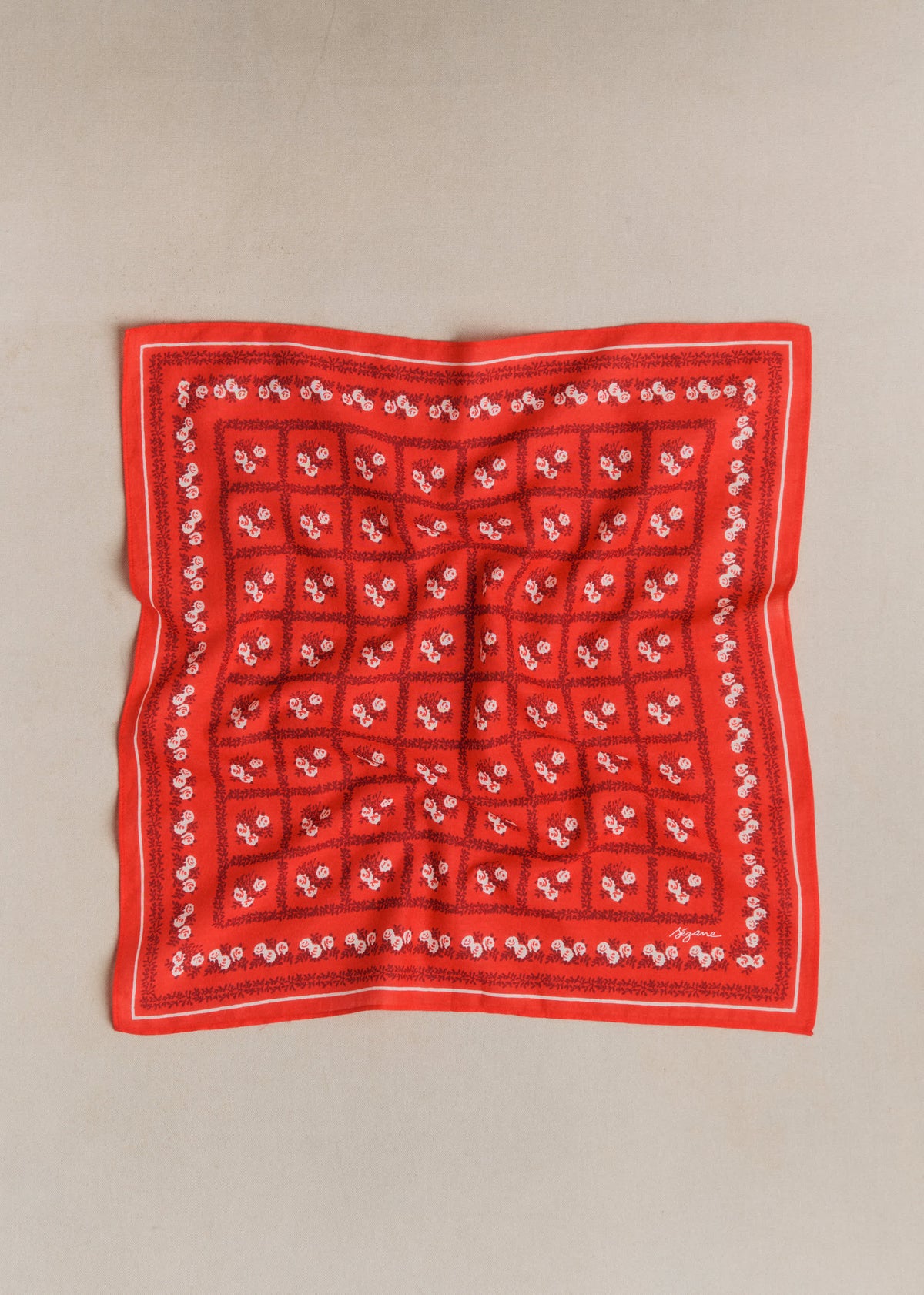 Foulard Gaston - Carreaux Flores