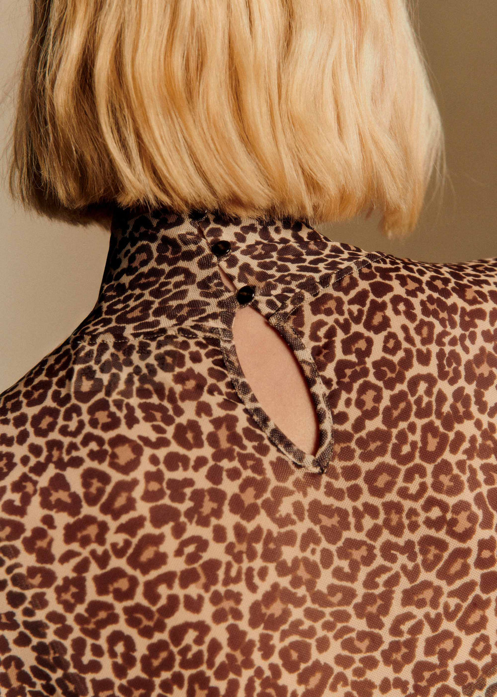 Blouse Omaya - Imprimé Winter Leopard Brown
