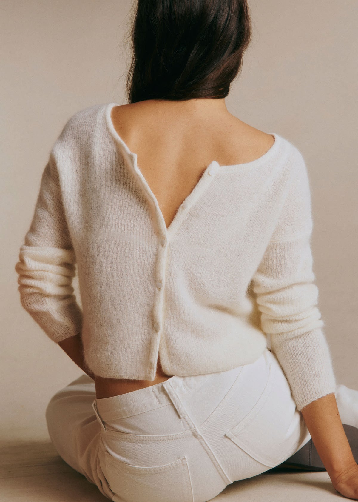 Gilet Gaspard Crop - Écru