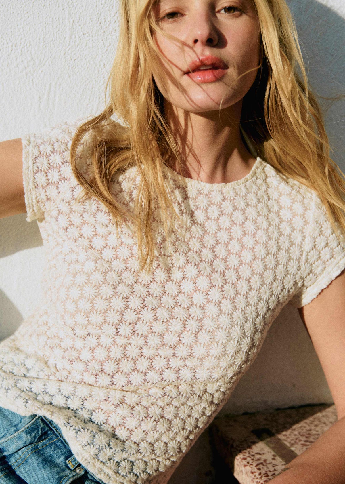 Top Toby - Dentelle Creme Clair