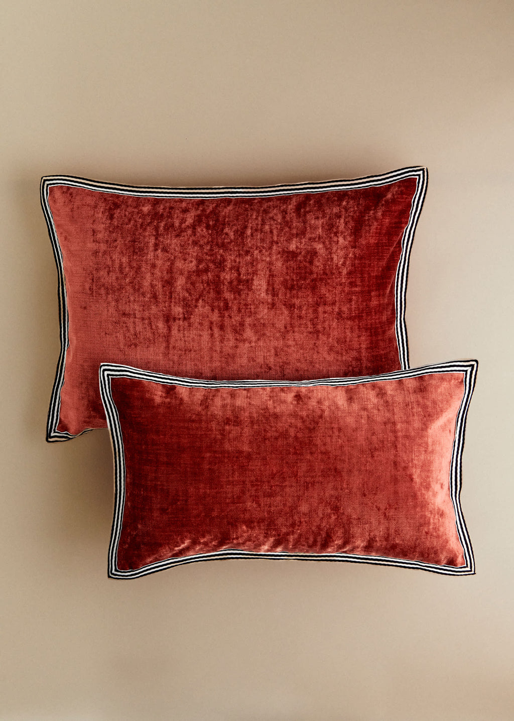 Coussin Velours Texturé - Grand modèle - Sienne