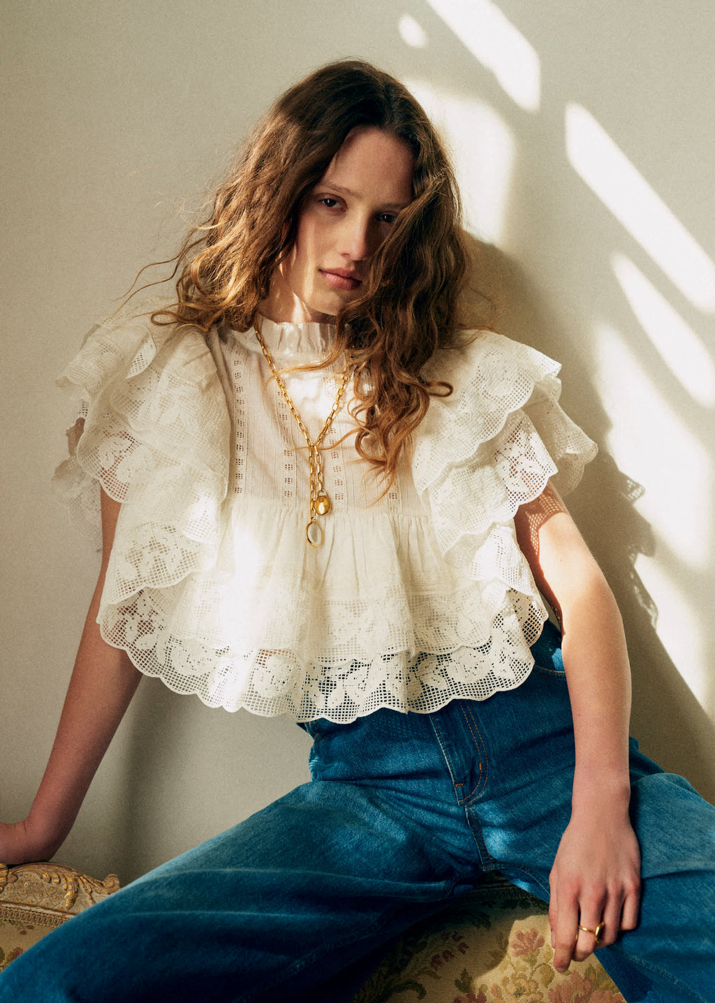 Blouse Leanie - Dentelle Écru
