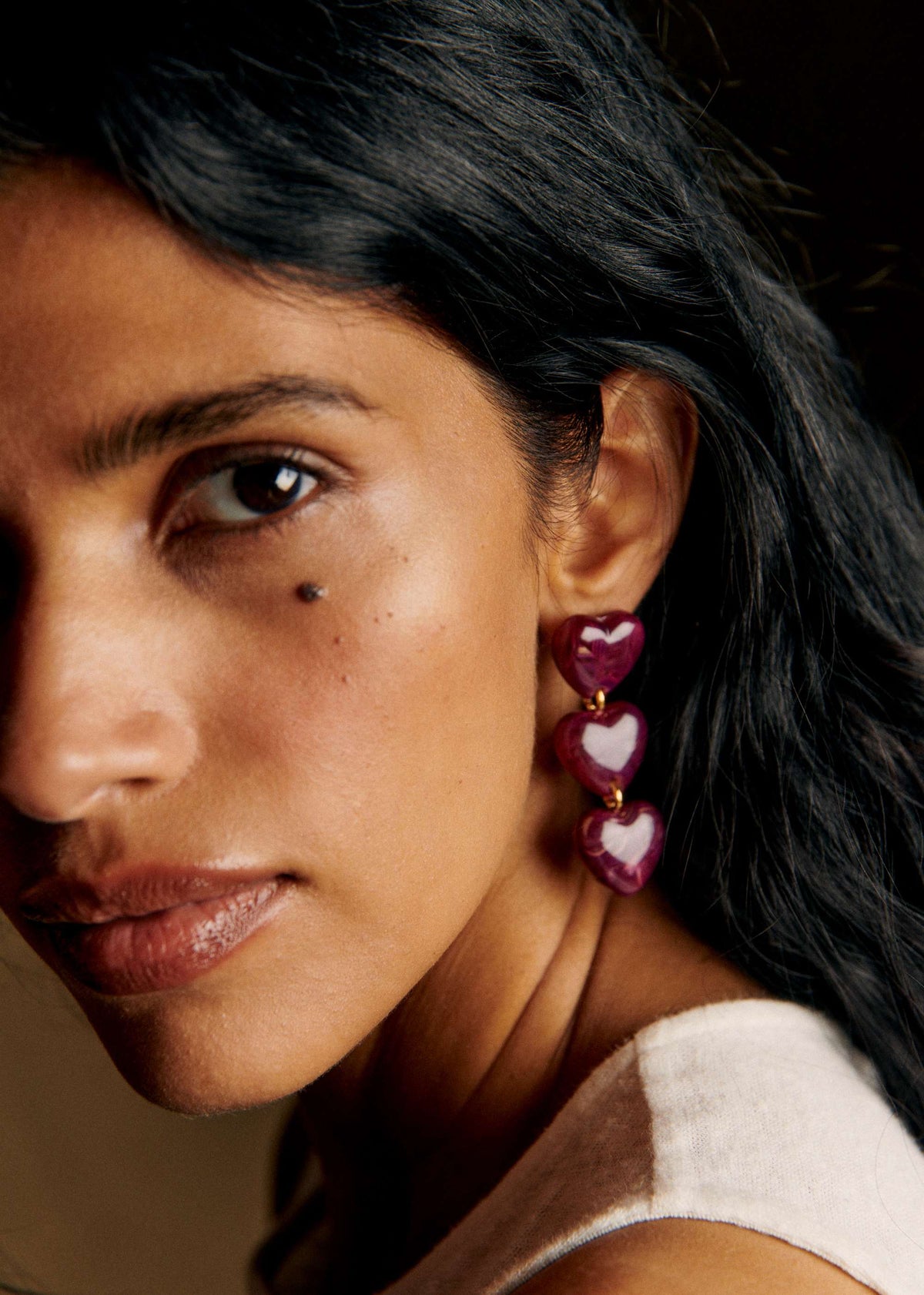 Boucles d'oreilles Erica - Prune
