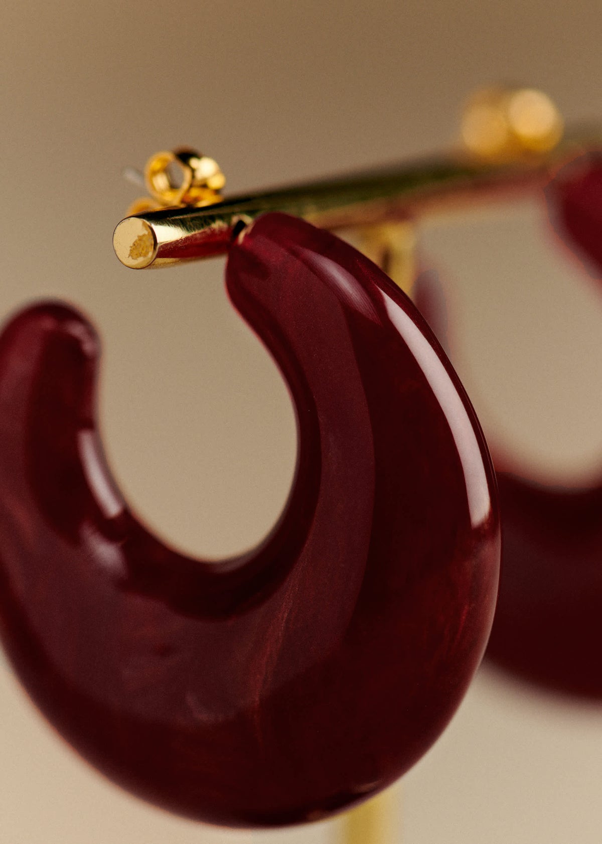 Anneaux Grace - Rouge Carmin