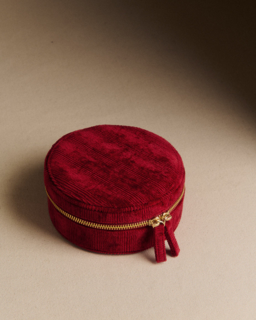 Grand écrin rond velours milleraie - Rouge