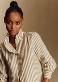 Chemise Chlo - Rayures Ecru Camel