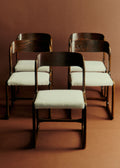 Lot de 5 chaises vintage Bauman - Chêne et hêtre teinté