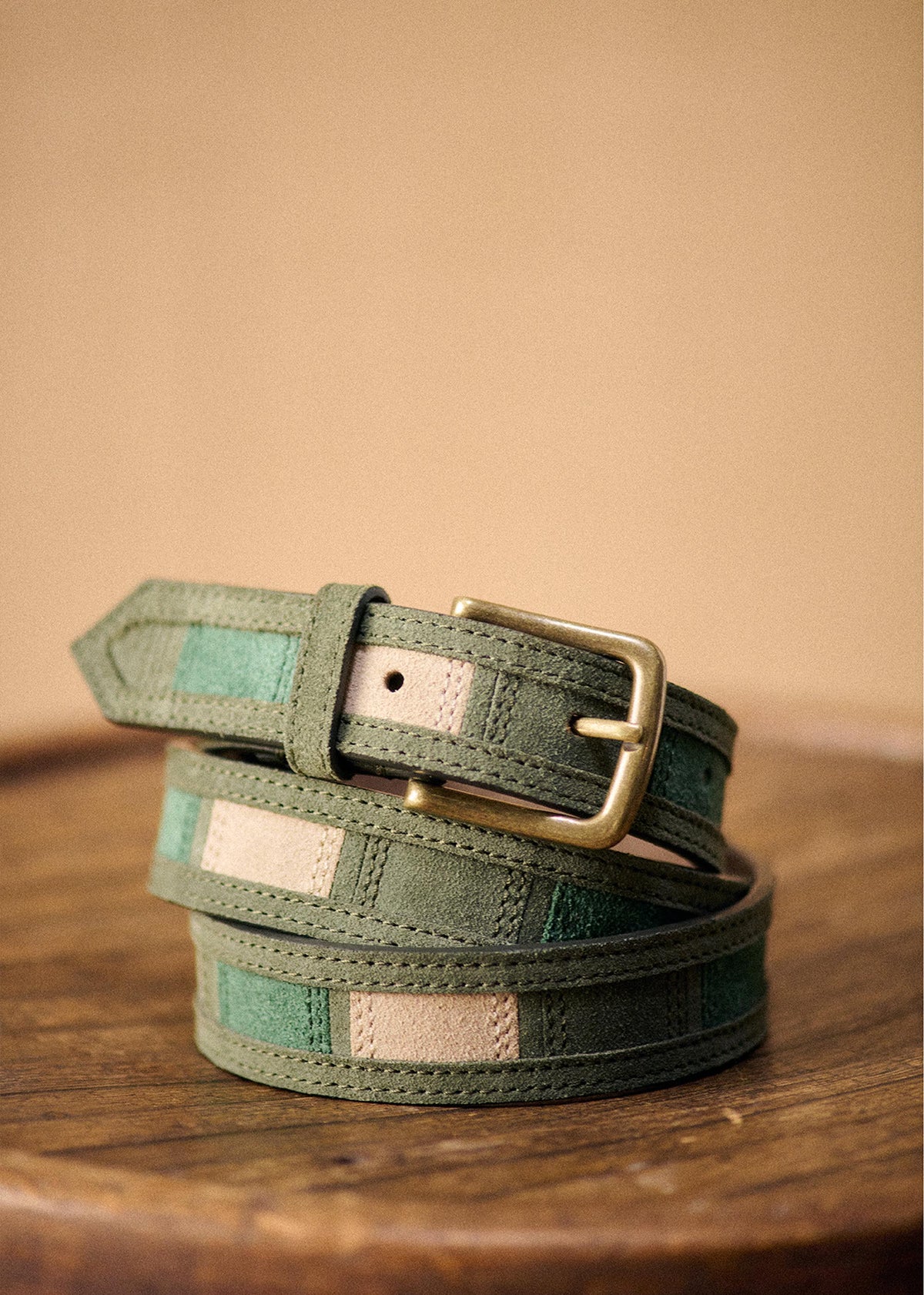 Ceinture Sidney Patchwork - Kaki / Vert / Beige