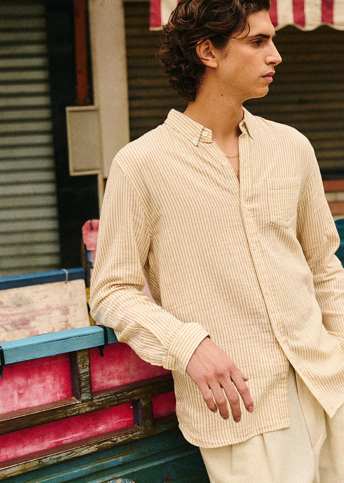 Chemise Luke - Rayures Écru / Beige