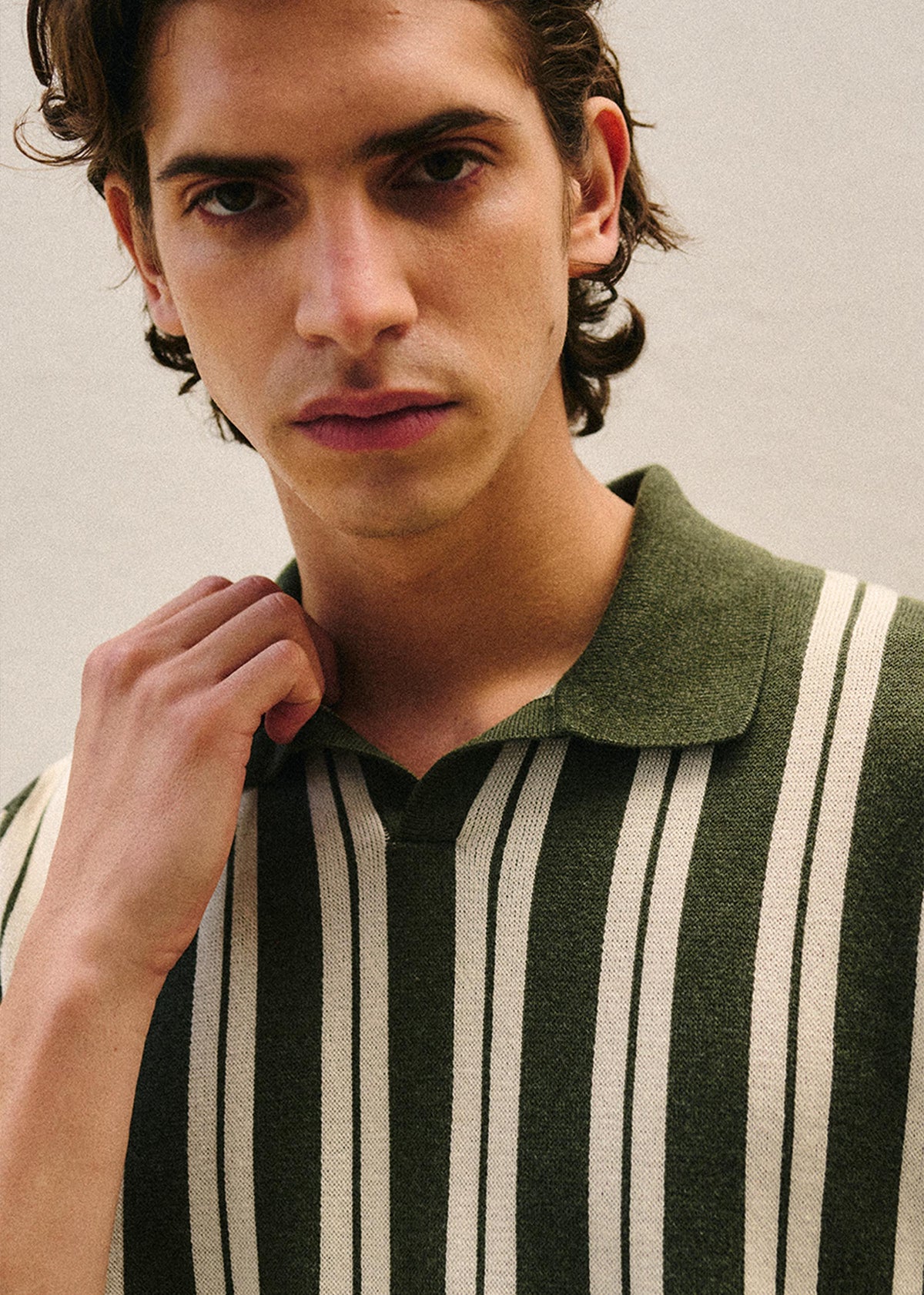 Polo Maille Marius - Vert / Écru