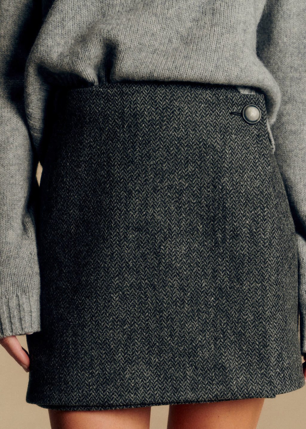 Jupe Laure - Chevrons Gris