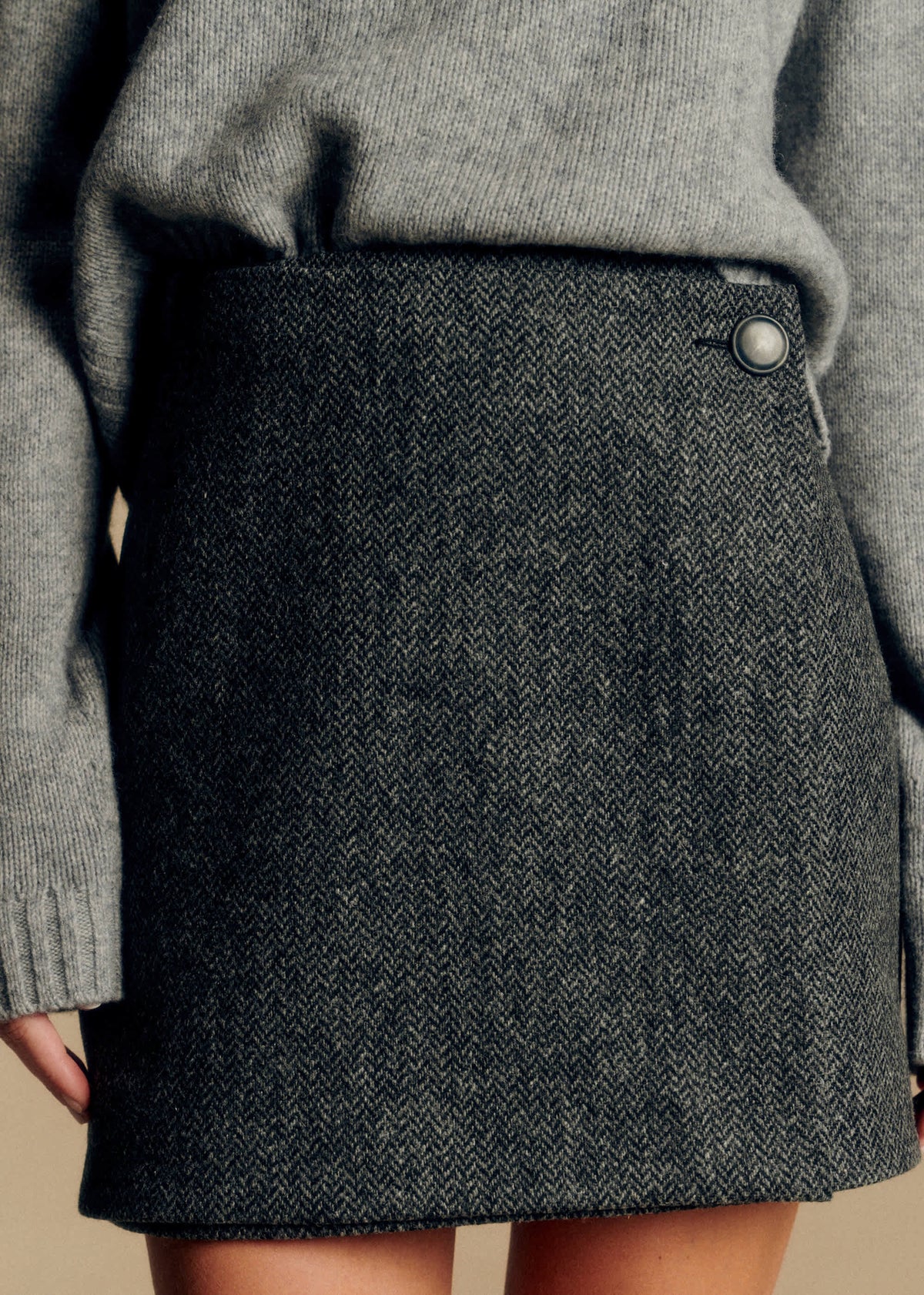 Jupe Laure - Chevrons Gris