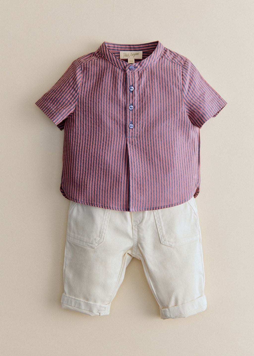 Chemise Marco - Rayure Rose Marine