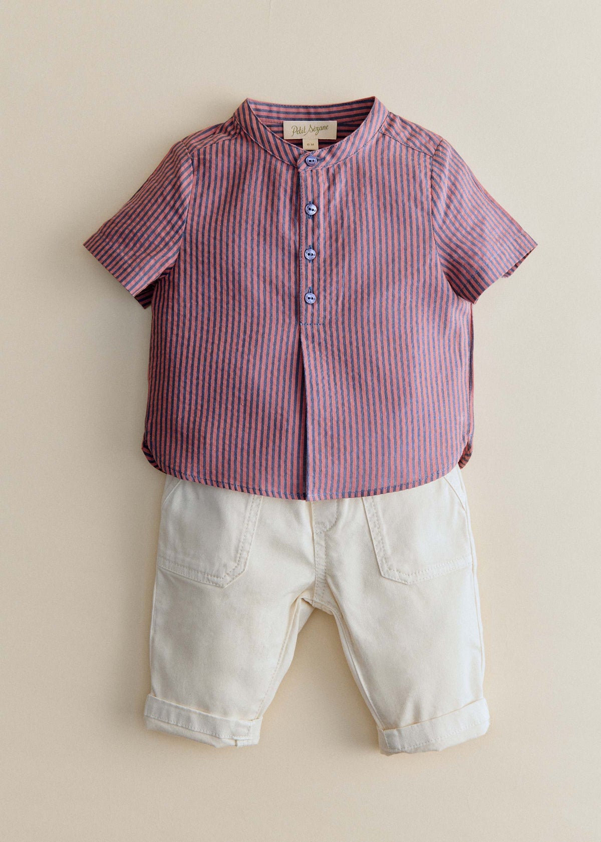 Chemise Marco - Rayure Rose Marine