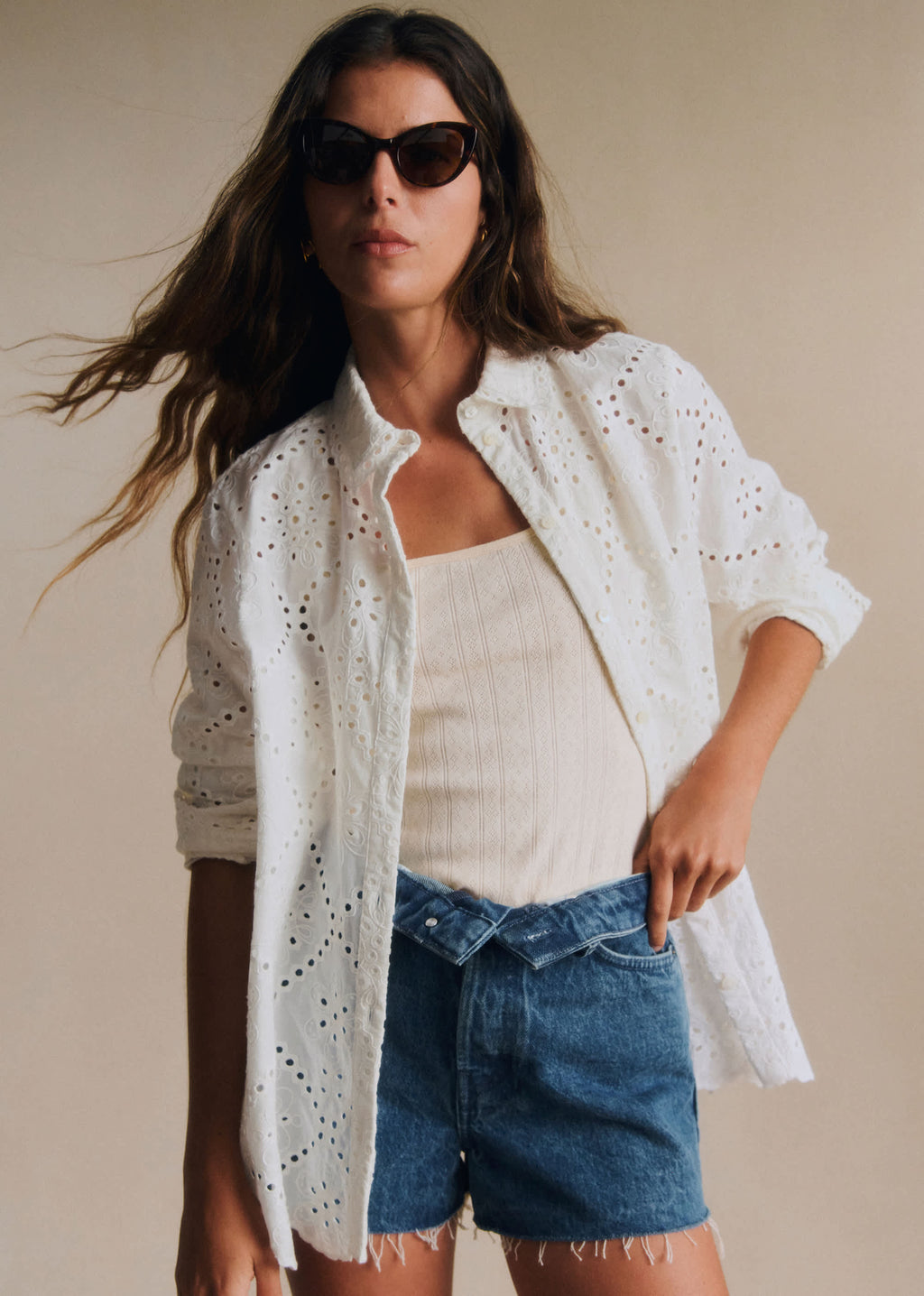 Chemise Maxou - Broderie Unie Volute Écru