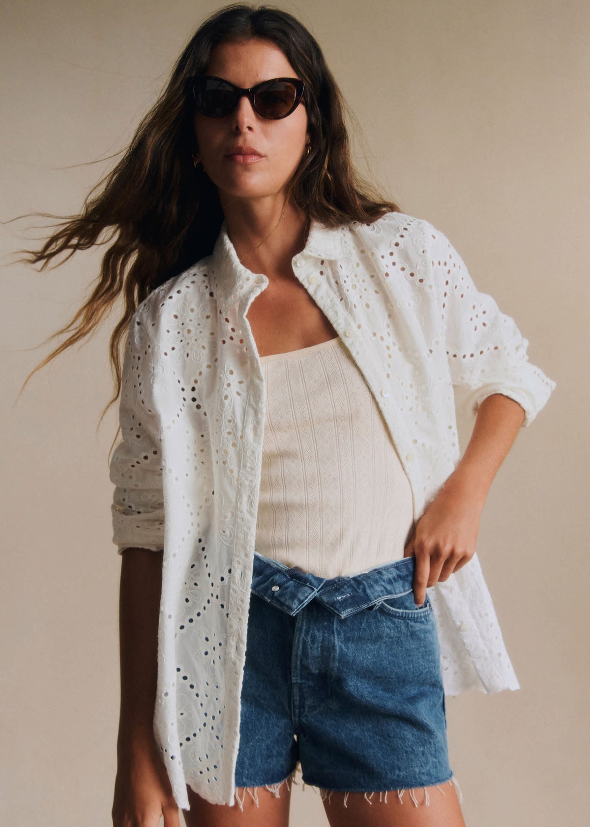 Chemise Maxou - Broderie Unie Volute Écru