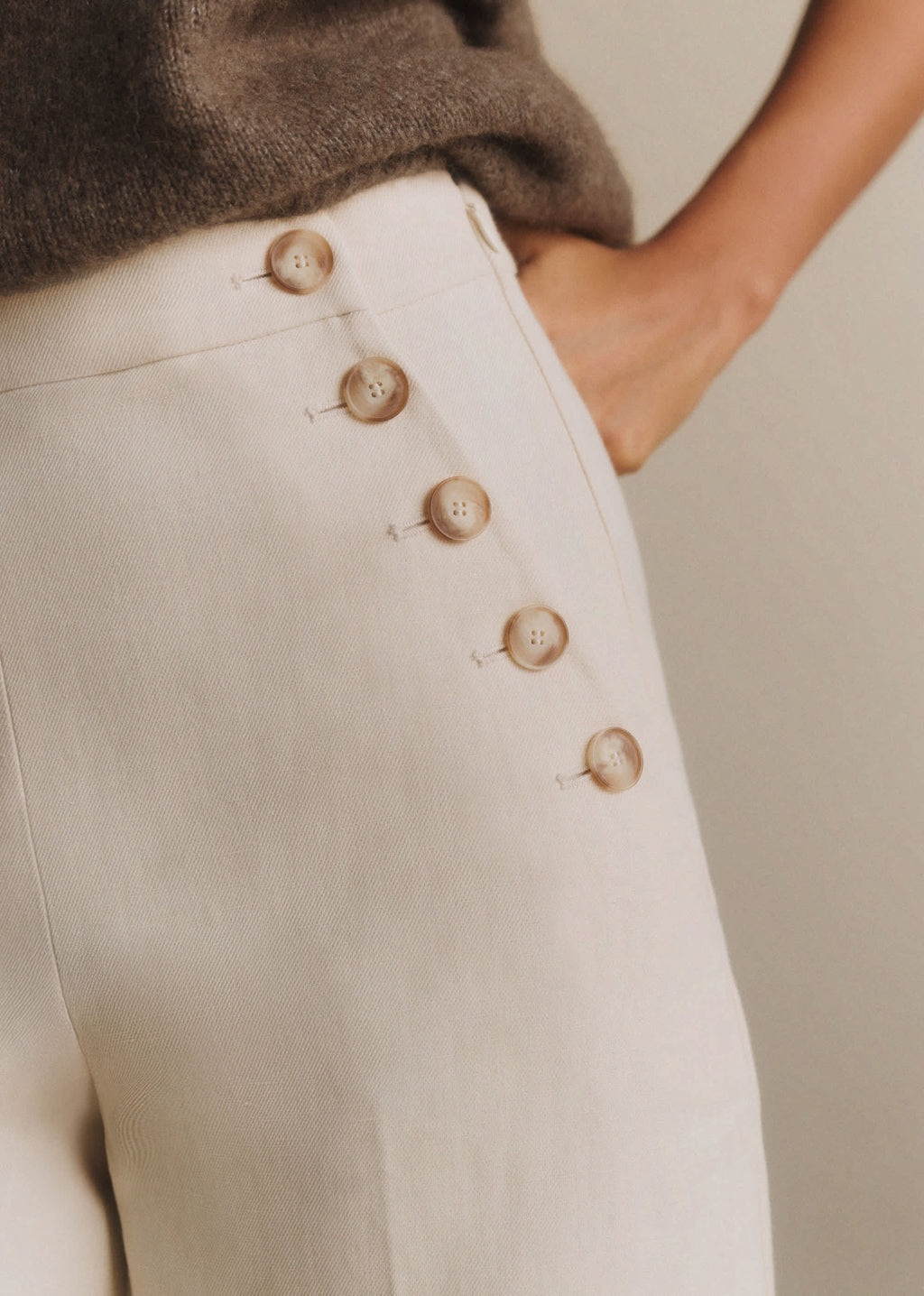 Pantalon Marino - Ecru