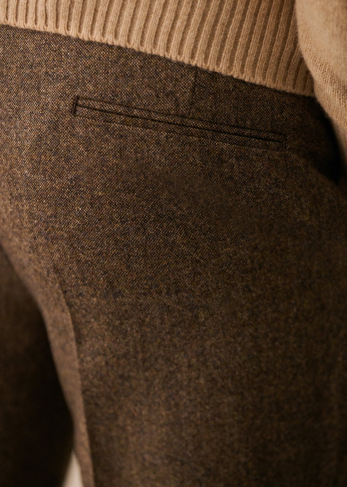 Pantalon Carl - Tweed Marron