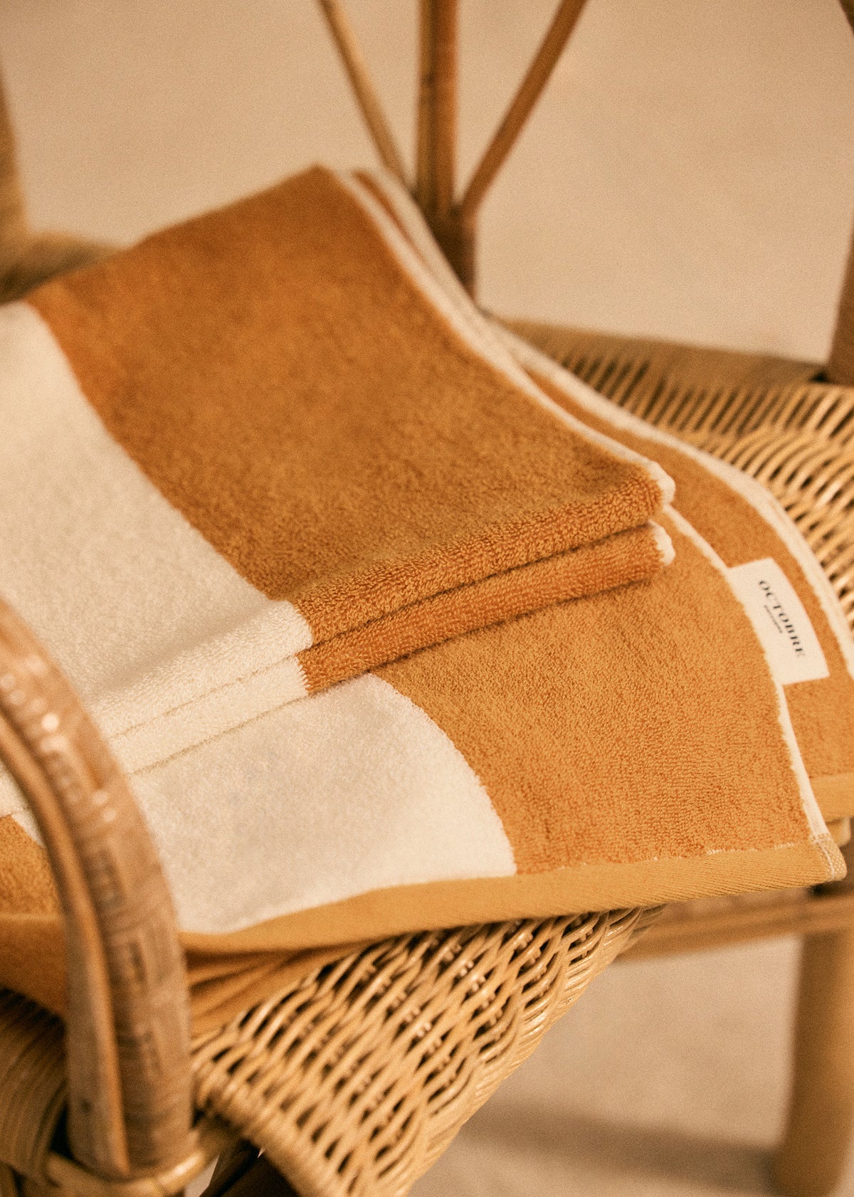 Serviette de Plage Positano - Ocre / Écru