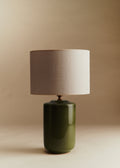 Lampe Mezzo - Sauge - Abat-jour Dolce - Jute Écru