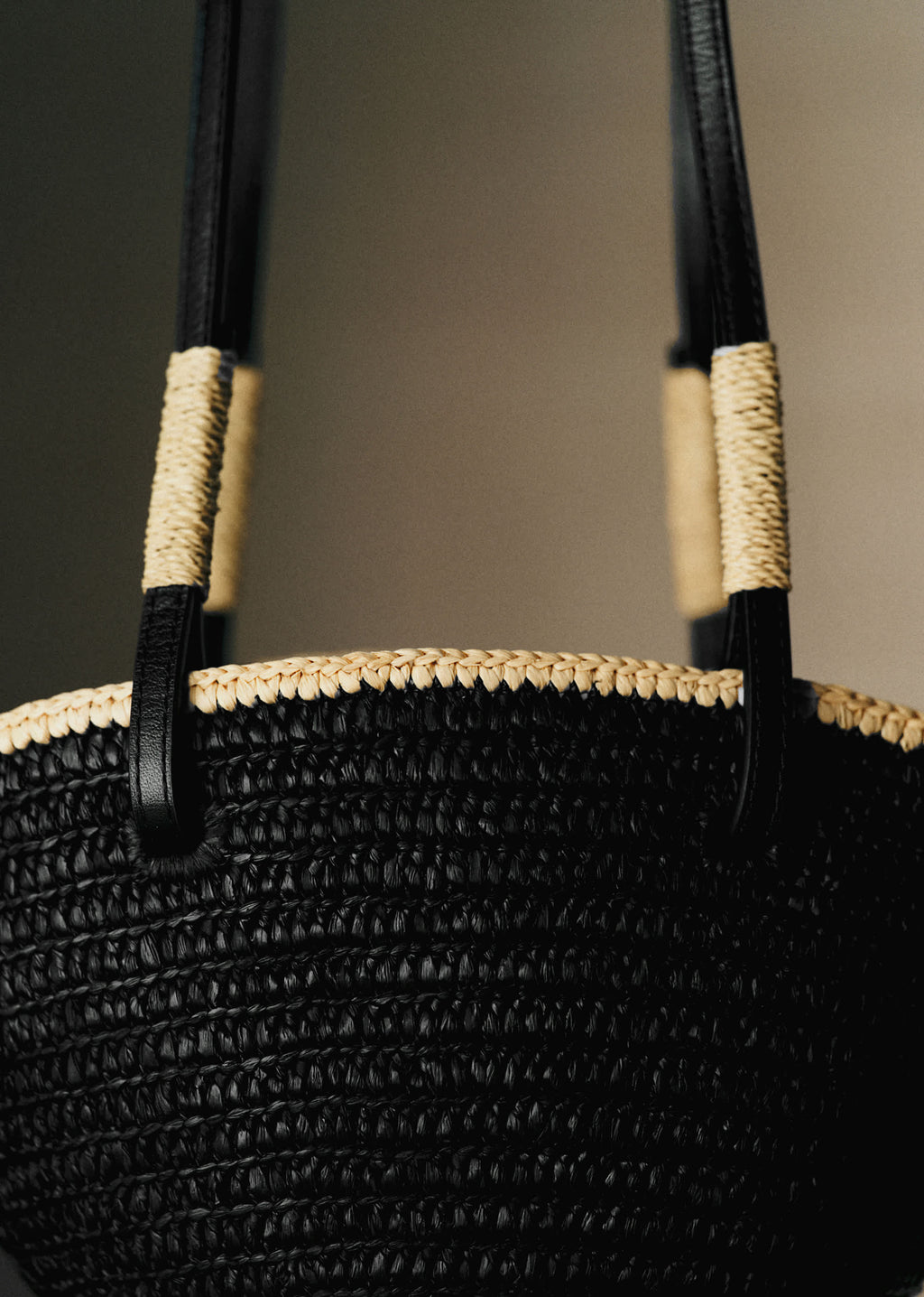 Panier Mini Maia - Raphia Noir