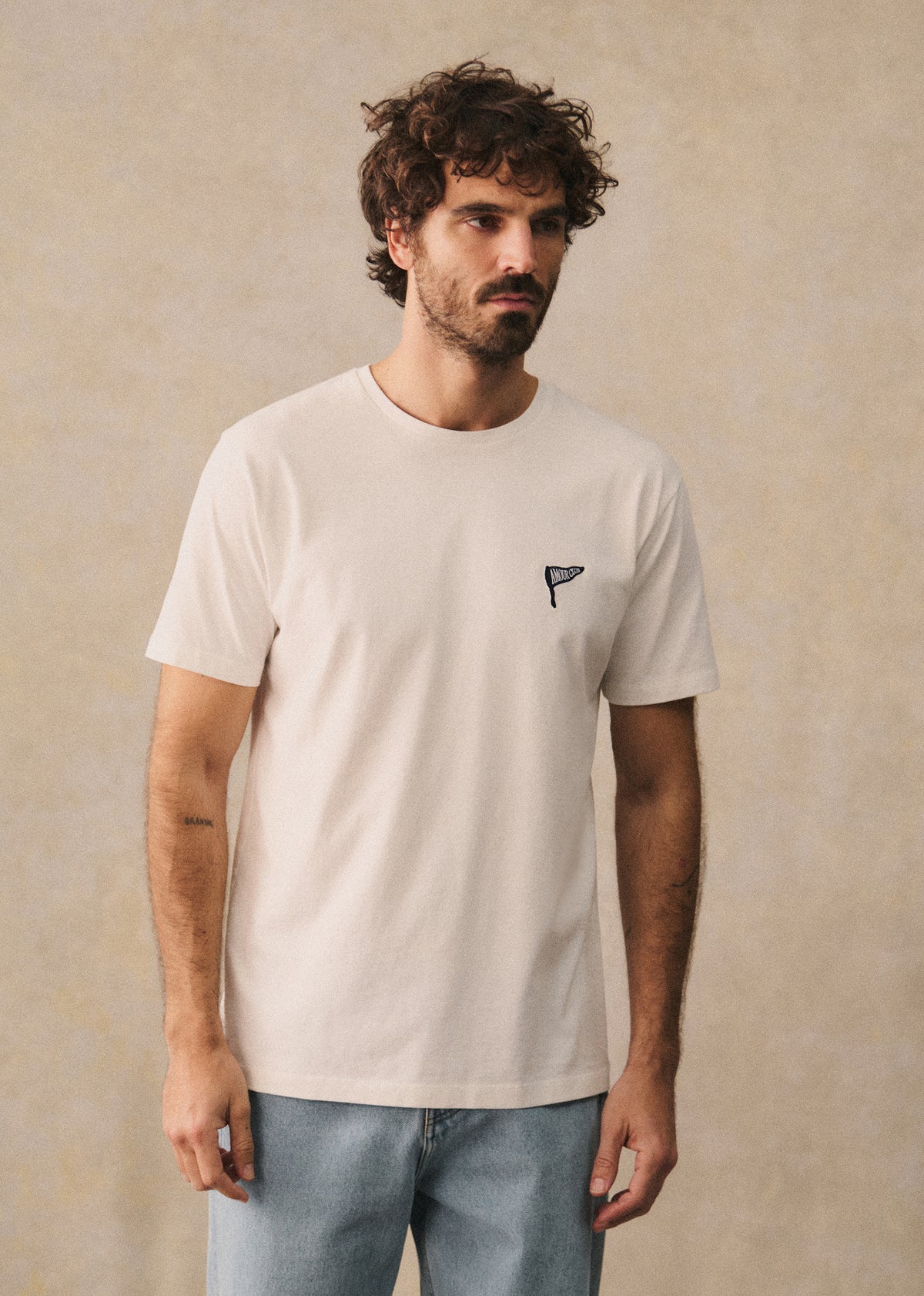 T-Shirt Coeur Amour Club - Blanc / Marine
