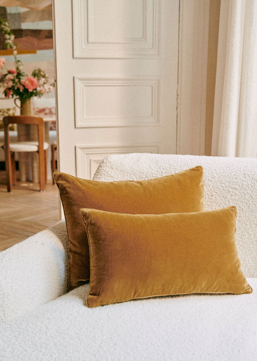 Coussin Velours Édition - Petit modèle - Caramel