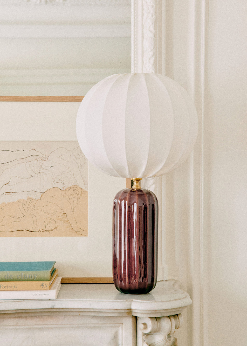 Lampe Traviata - Moka - Abat-jour Sonate - Écru