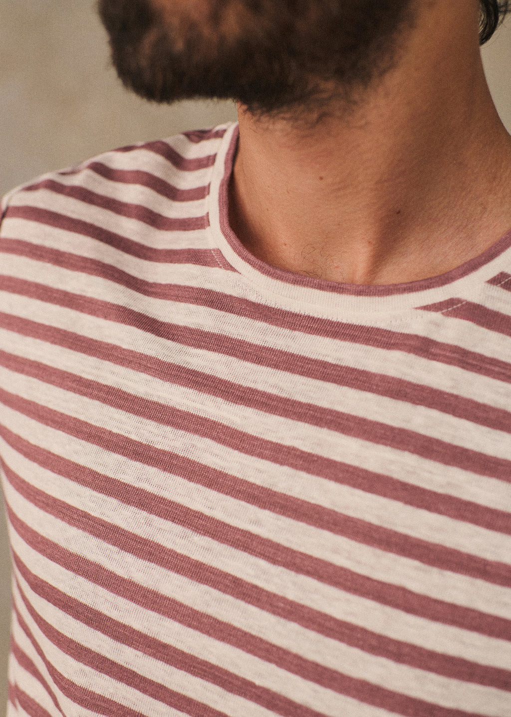 T-Shirt Fabio - Écru / Rose Ancien