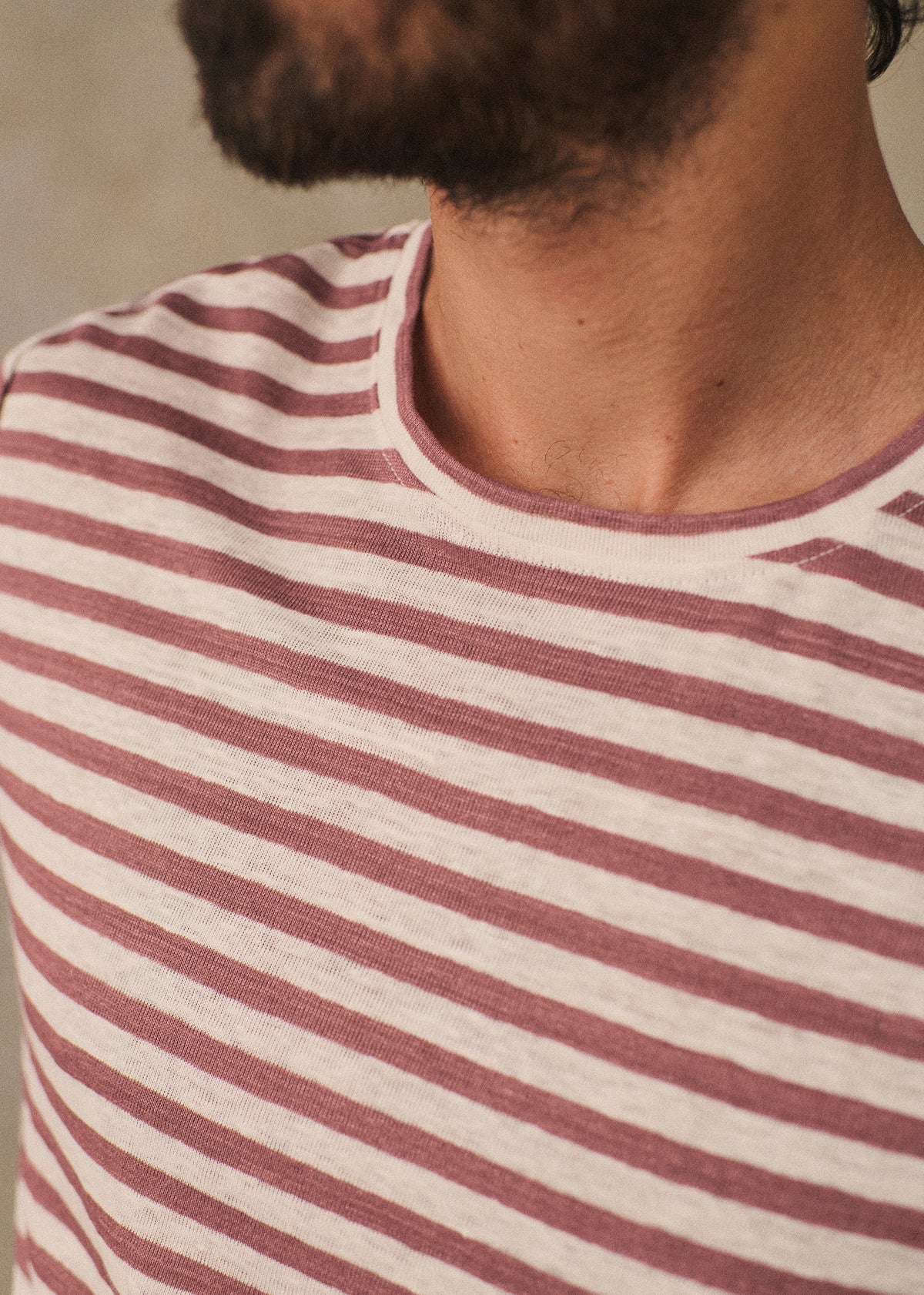 T-Shirt Fabio - Écru / Rose Ancien