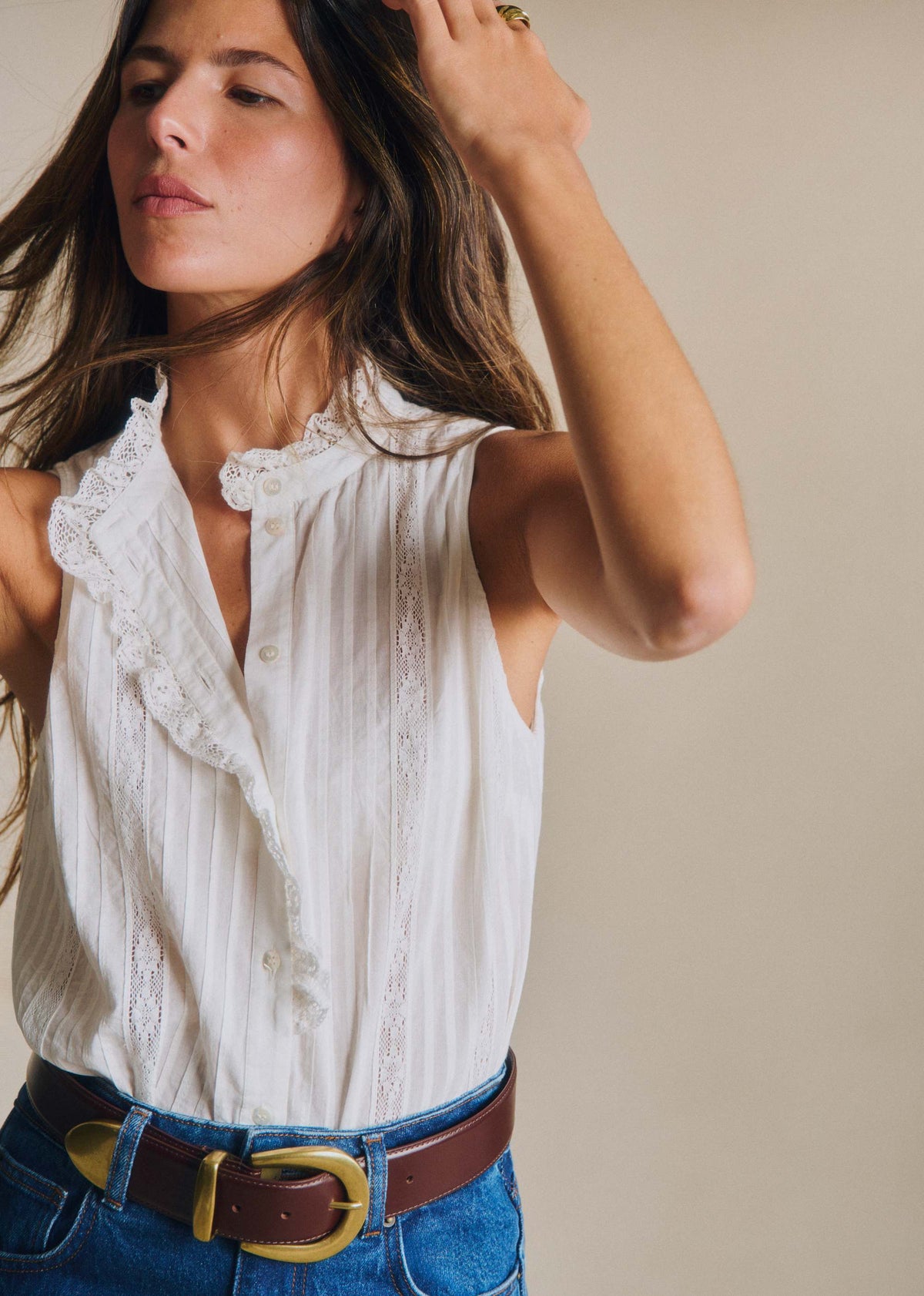 Chemise Celinda - Broderie Unie Ecru