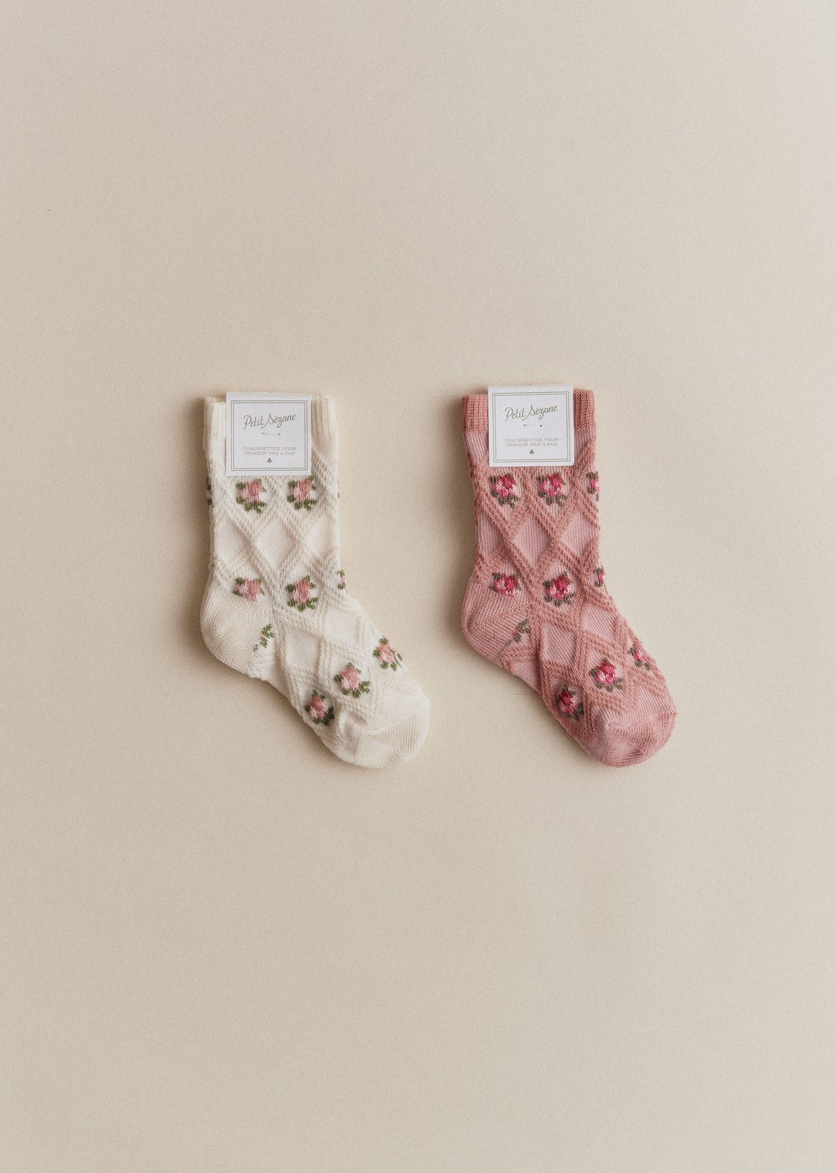 Chaussettes Julia - Fleurs Roses
