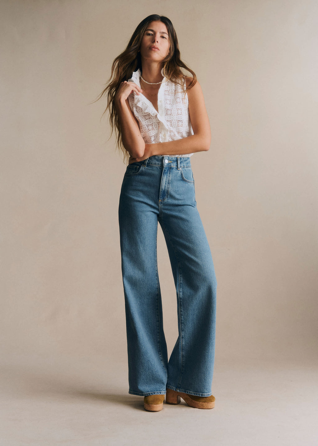 Chemise Celinda - Guipure Unie Ecru