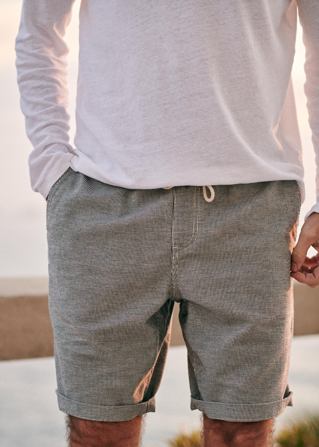 Short Olson - Marine / Ecru