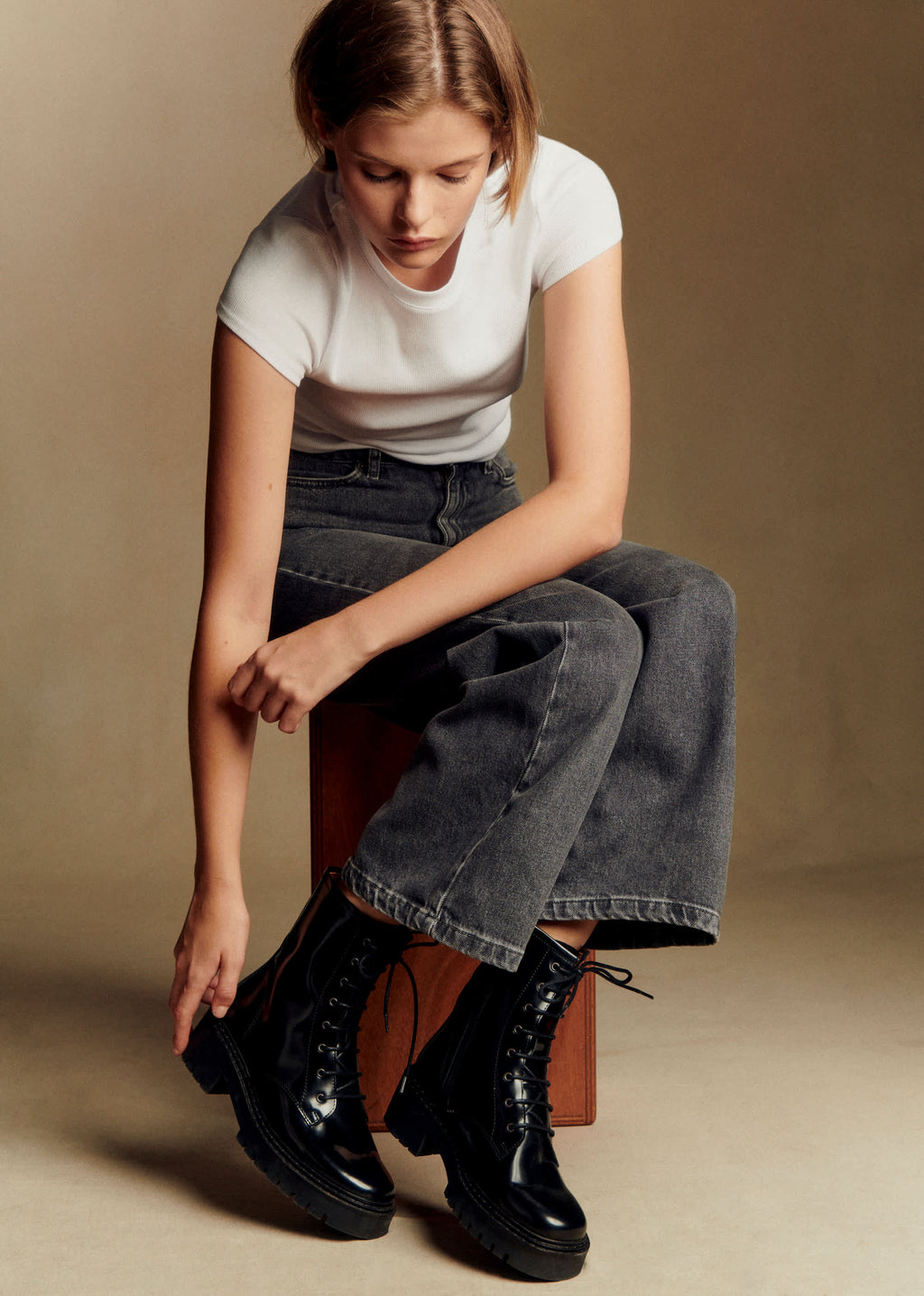 Bottines Low Ashley - Noir Glacé