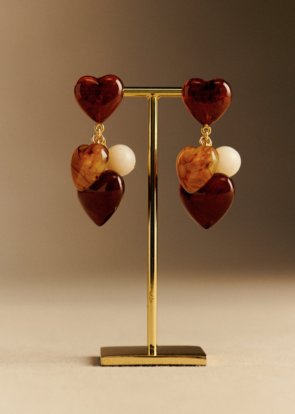 Boucles d'oreilles Freya - Brun Multi