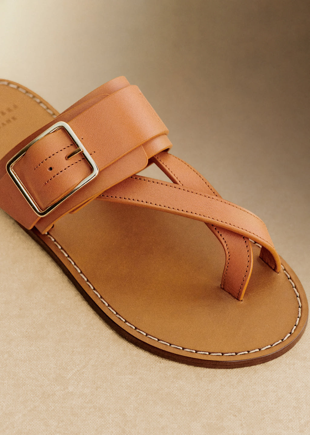 Sandales Low Freya - Miel Lisse Héritage