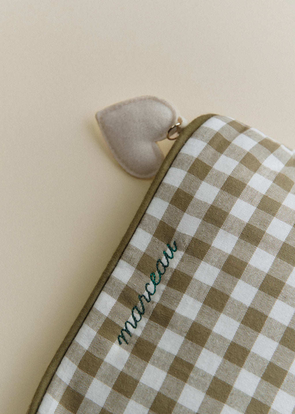Pochette plate - Vichy Vert