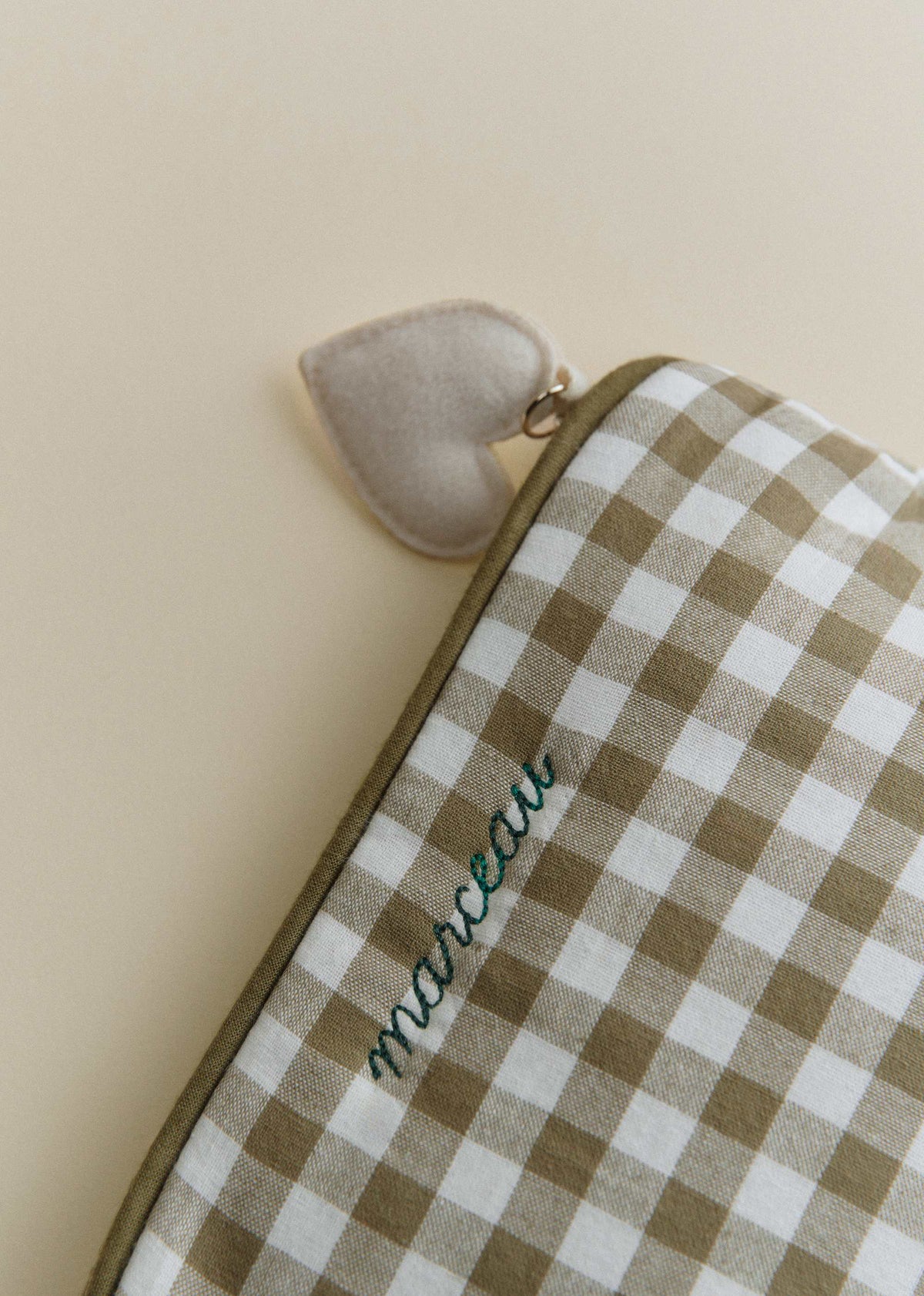 Pochette plate - Vichy Vert