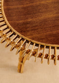 Table basse vintage en rotin dans le goût de Janine Abraham - Rotin