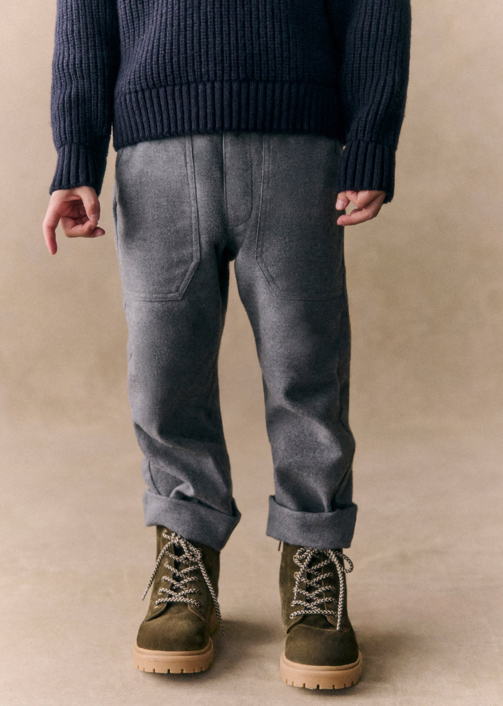 Pantalon Gaby - Flanelle Gris Chiné