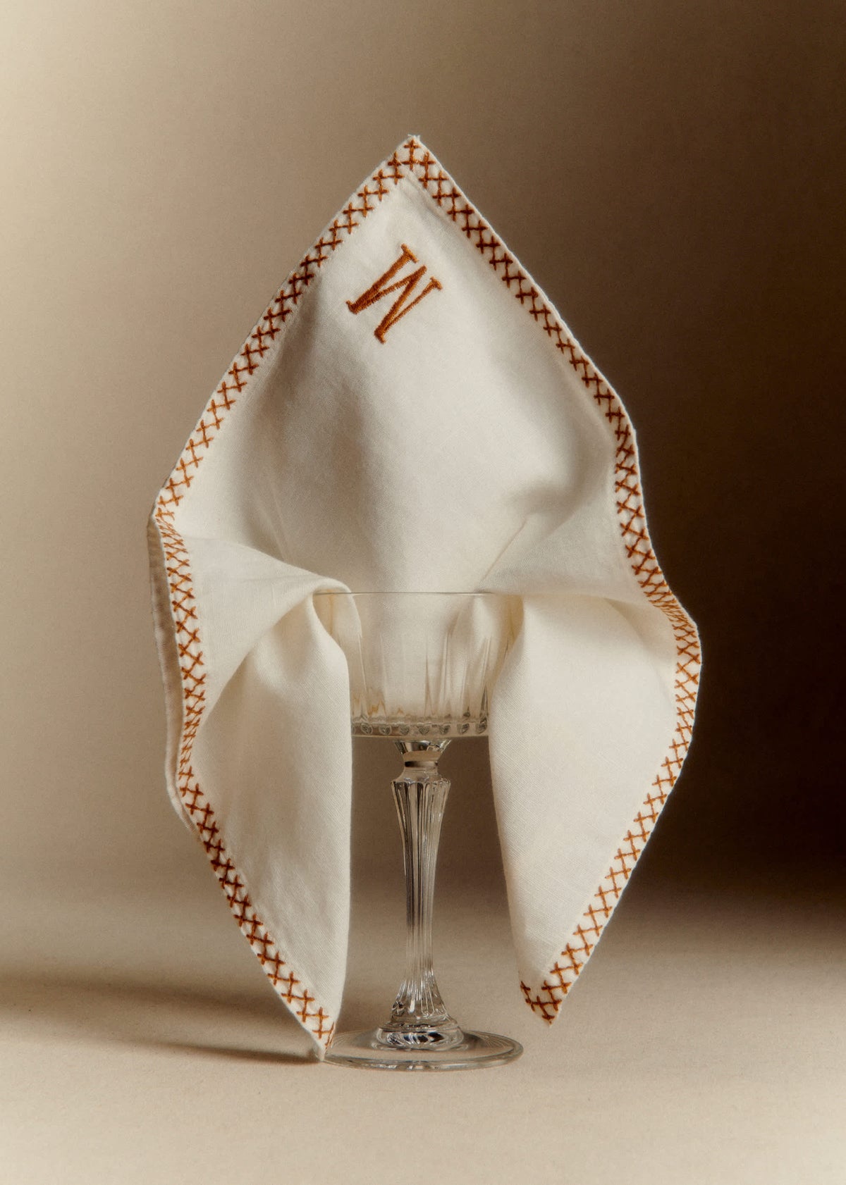 Serviette Monogramme - lettre M