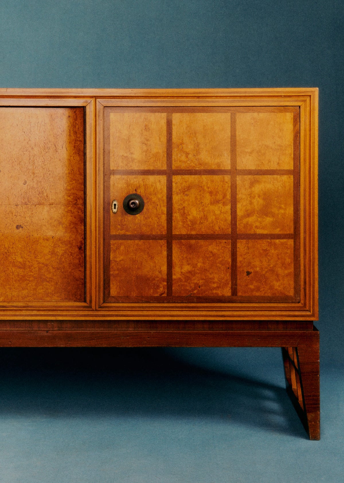Enfilade vintage en loupe d'orme et palissandre - Loupe d'orme et palissandre