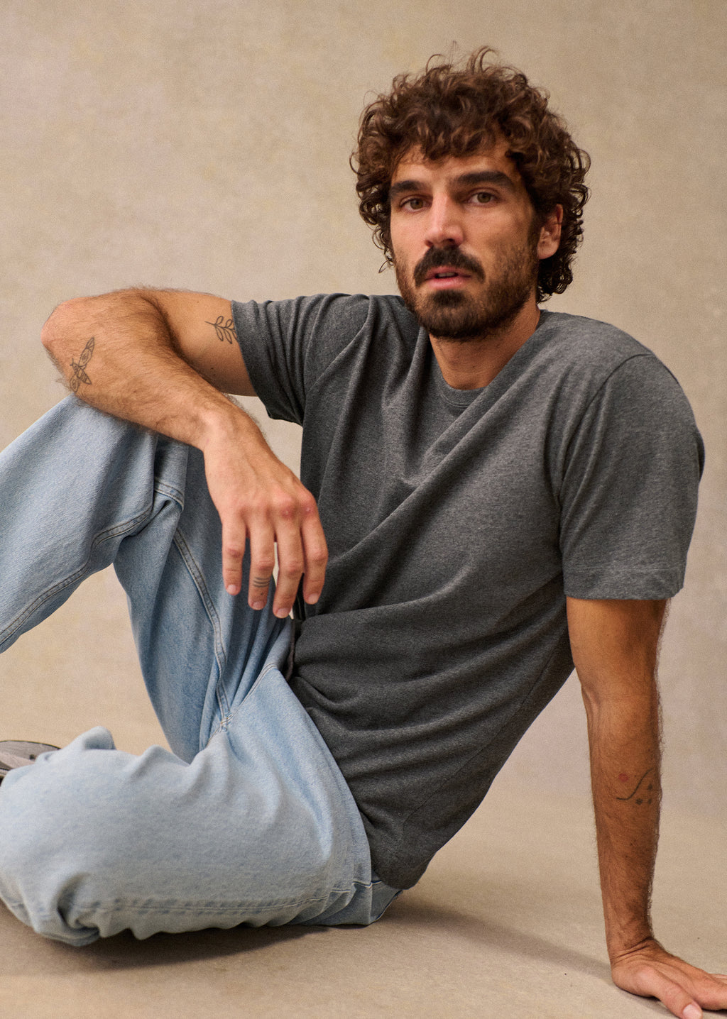 T-Shirt Kenneth - Anthracite chiné