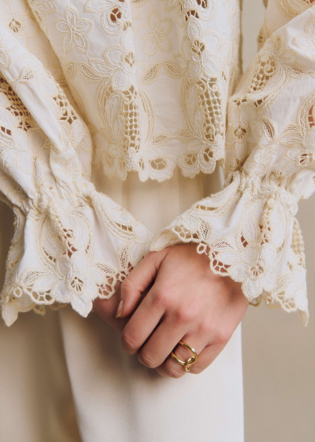 Blouse Aly - Dentelle Écru