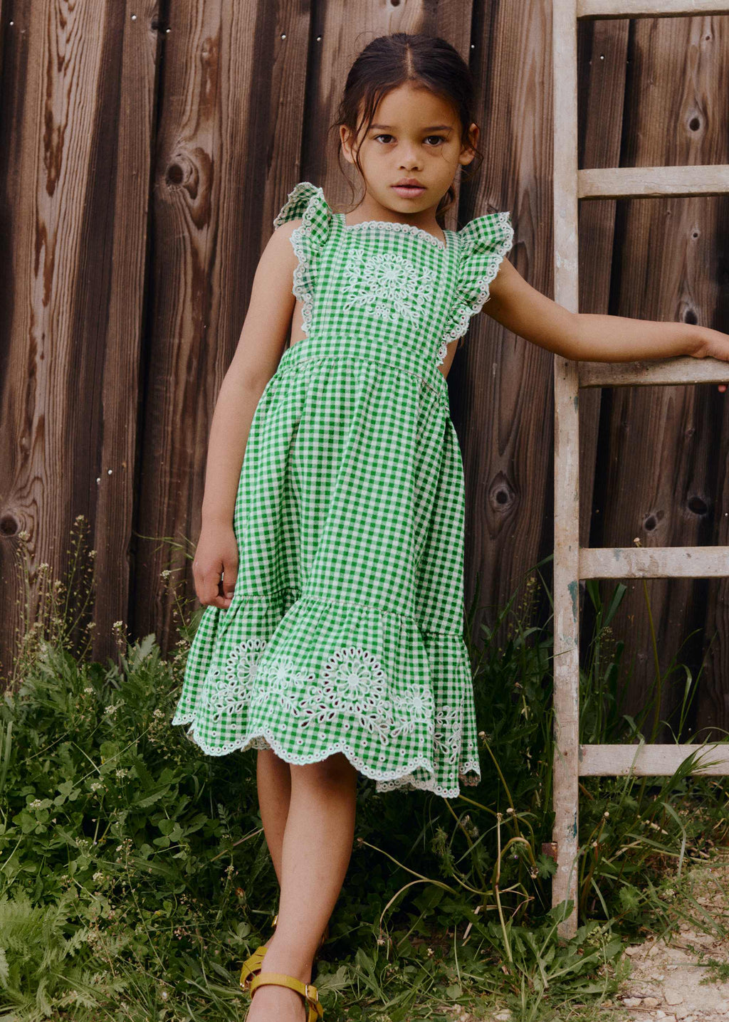 Robe Aurore - Vichy Vert