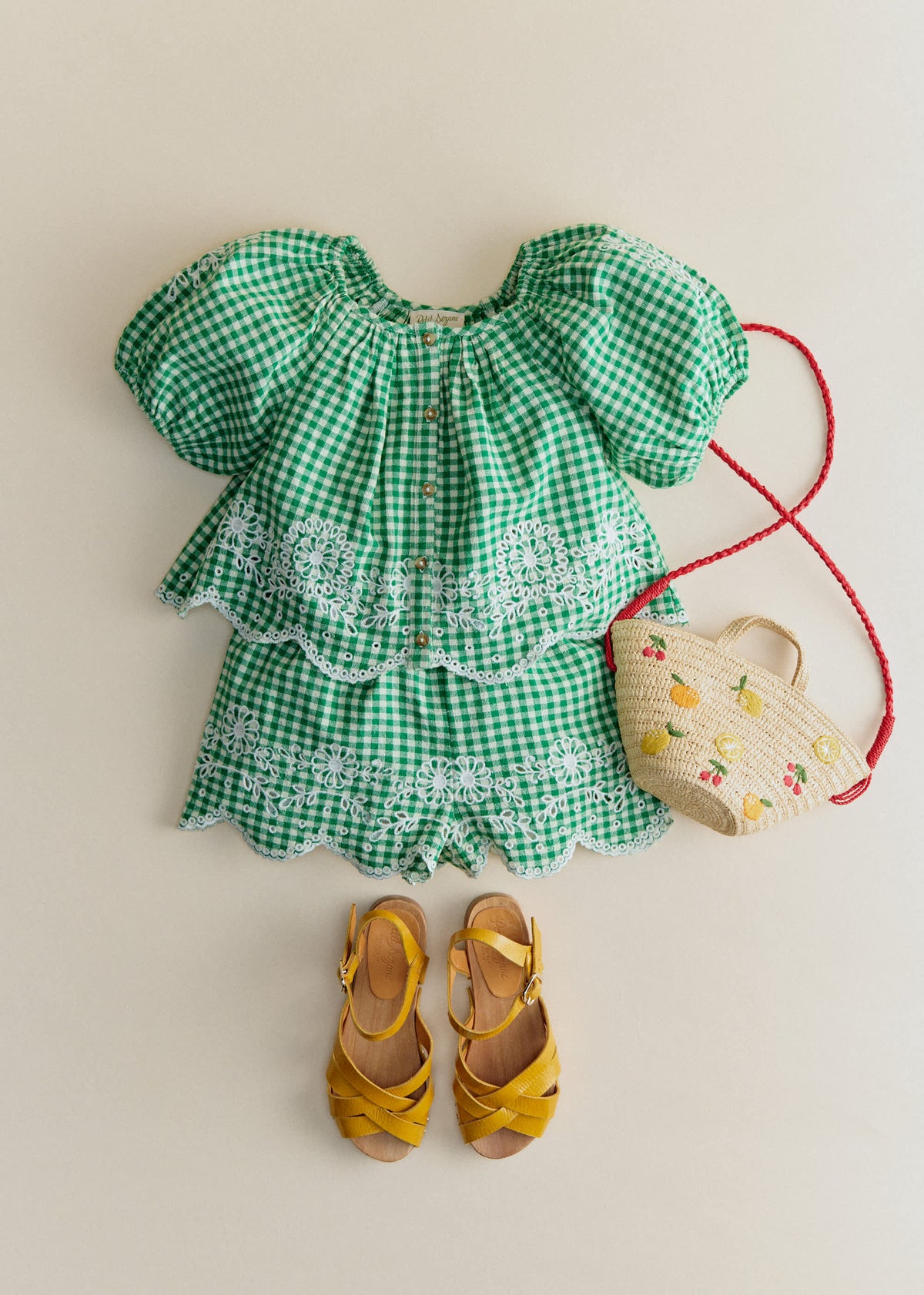 Panier Mimi - Broderie Agrumes