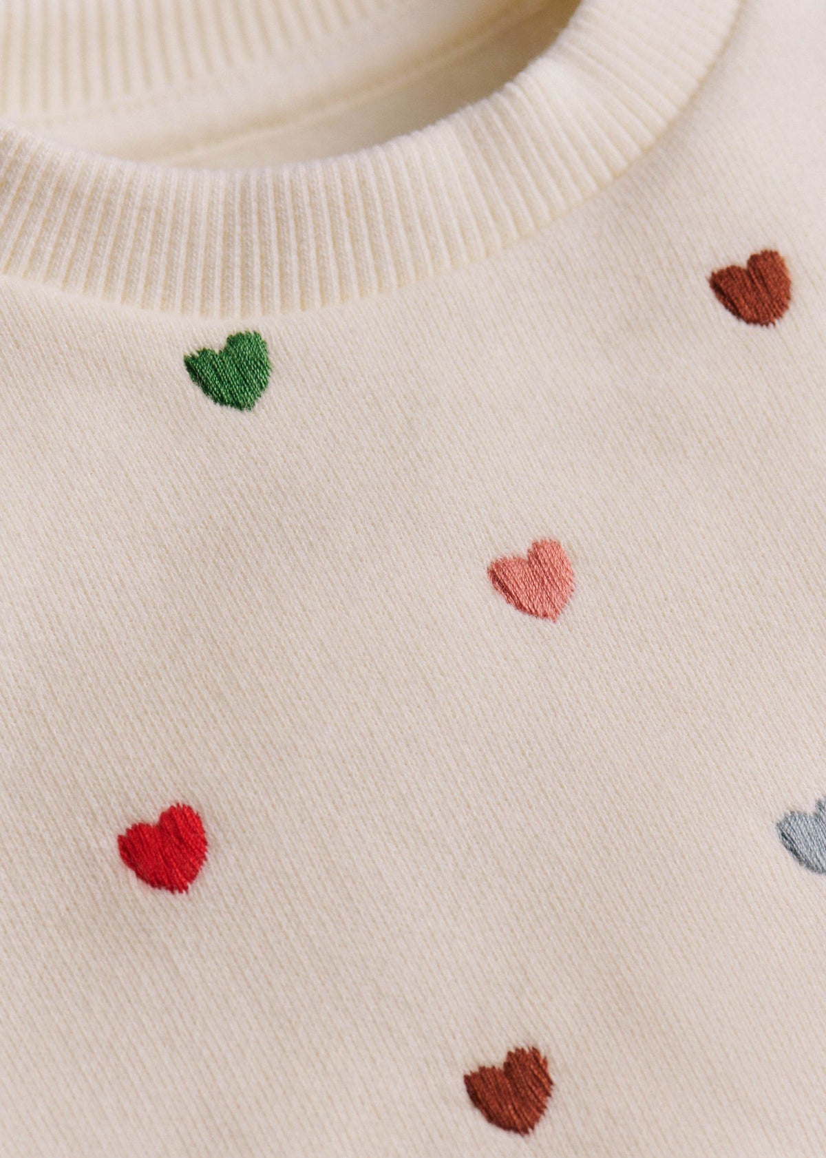 Sweat-Shirt Marceau - Ecru / Coeurs Multico
